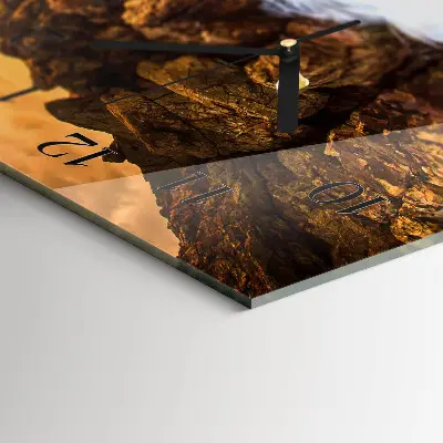 Wanduhr aus glas horizontal Sonnenuntergang