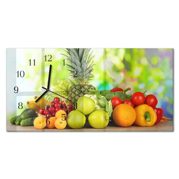 Horizontale Uhr Gemüse und Obst