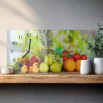 Horizontale Uhr Gemüse und Obst