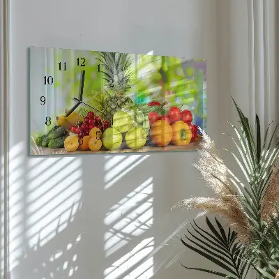 Horizontale Uhr Gemüse und Obst