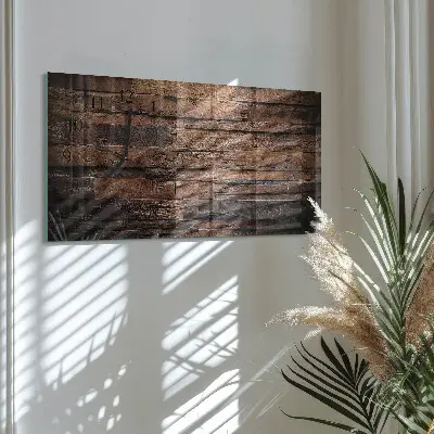 Horizontale Uhr Naturholz
