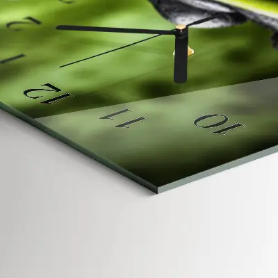 Glas wanduhr mit motiv horizontal Meditationssteine