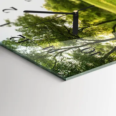 Wanduhr aus glas horizontal Grüne Natur