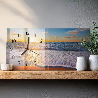 Horizontale Uhr Abendrot