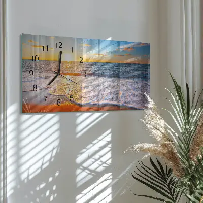 Horizontale Uhr Abendrot
