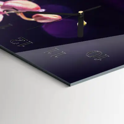Glasuhr horizontal Orchidee