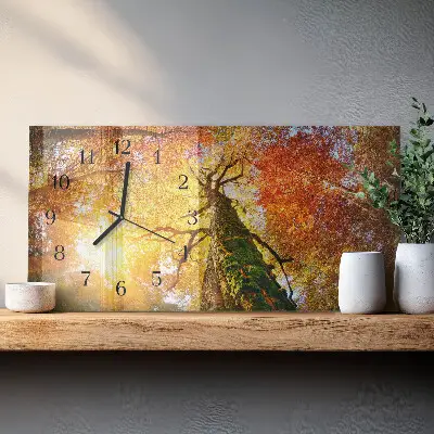 Wanduhr aus glas horizontal Herbstsaison