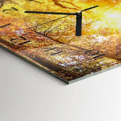 Wanduhr aus glas horizontal Herbstsaison