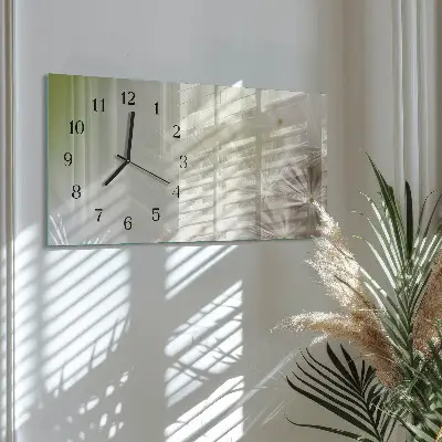 Horizontale glas wanduhr Gemeiner Löwenzahn