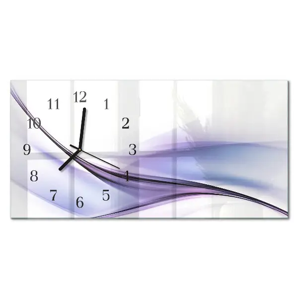 Glasuhr horizontal Bunte Wellen
