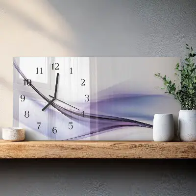 Glasuhr horizontal Bunte Wellen