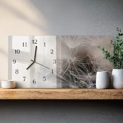 Wanduhr aus glas horizontal Gemeiner Löwenzahn