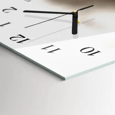 Glas wanduhr mit motiv horizontal Eine Blume ist aufgeblüht