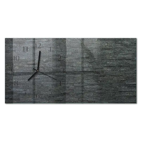 Wanduhr aus glas horizontal Schieferstein