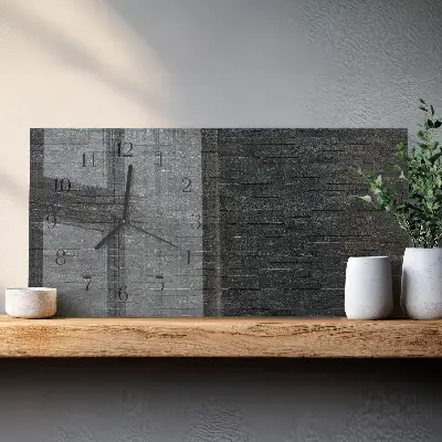 Wanduhr aus glas horizontal Schieferstein
