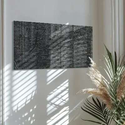 Wanduhr aus glas horizontal Schieferstein