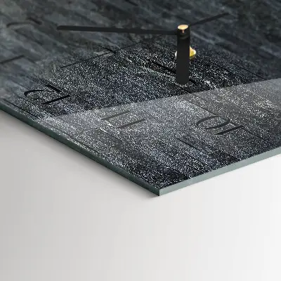 Wanduhr aus glas horizontal Schieferstein