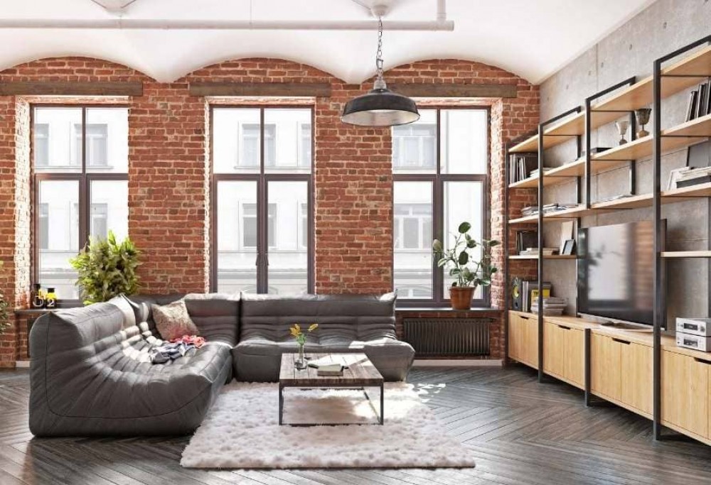 Wohnzimmer im Loft-Stil